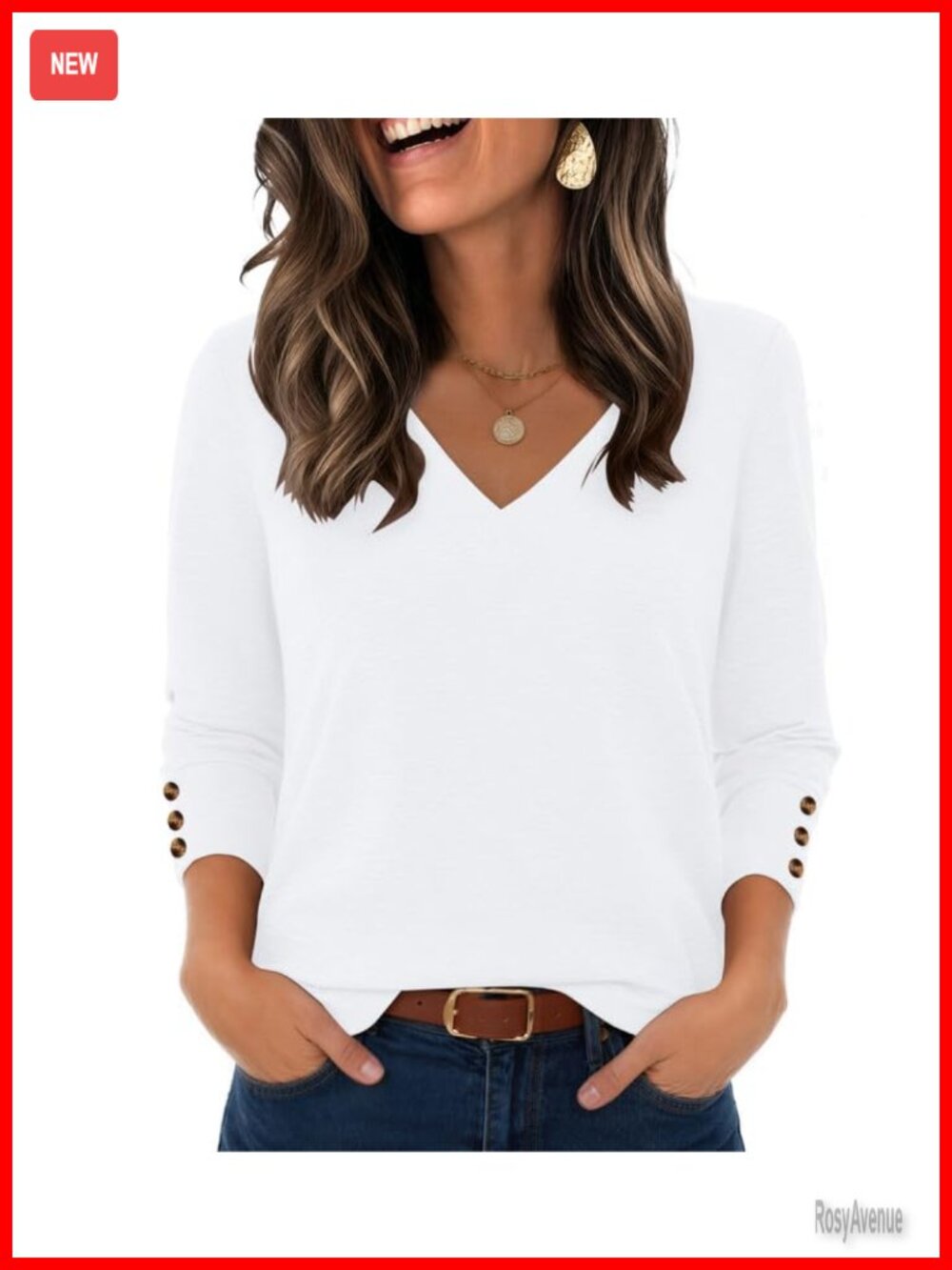 Zeagoo Women's Long Sleeve V Neck Tunic Top Loose Fit Casual Blouse